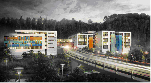 Skissetegning av bygget