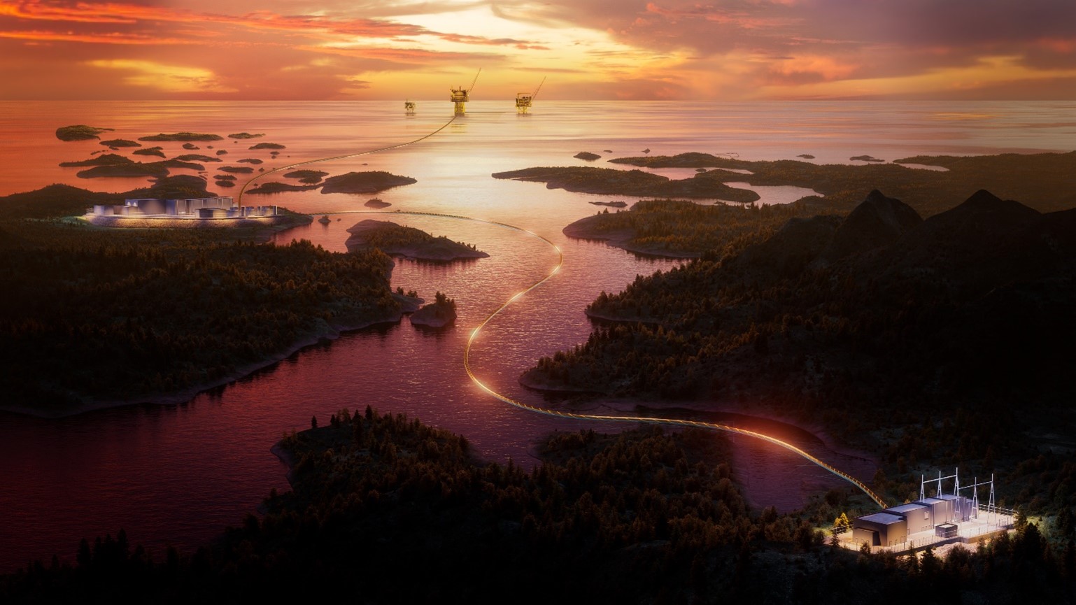 Hele prosjektet, fra Børdalen i Samnanger til plattformene i Yggdrasil