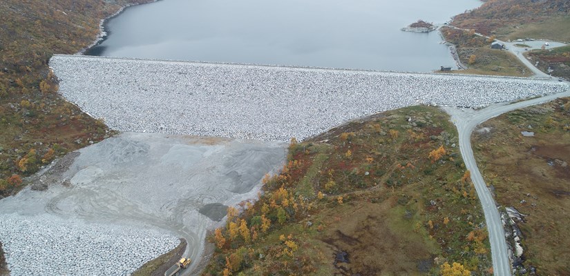 Trolldalen dam i droneperspektiv. Trolldalen dam i droneperspektiv.