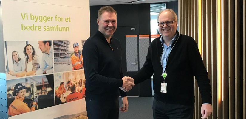 Mandag 3. februar ble samspillskontrakten inngått og signert av Skanskas regiondirektør for Bygg Midt Norge, Trond Krogstadmo (til høyre) og regiondirektør for Region Midt i Bravida Norge, Petter Storhaug (til venstre). Mandag 3. februar ble samspillskontrakten inngått og signert av Skanskas regiondirektør for Bygg Midt Norge, Trond Krogstadmo (til høyre) og regiondirektør for Region Midt i Bravida Norge, Petter Storhaug (til venstre).