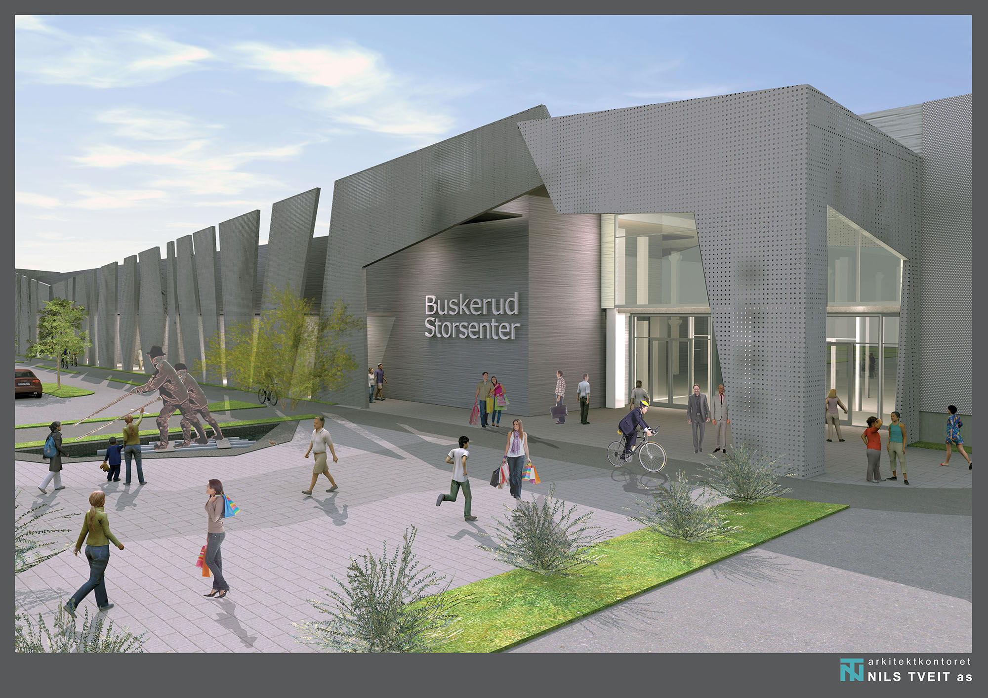 Skissetegning Buskerud Park Storsenter