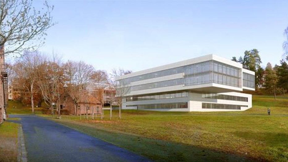 Skisse Veritas kontor og P-hus Skisse Veritas kontor og P-hus