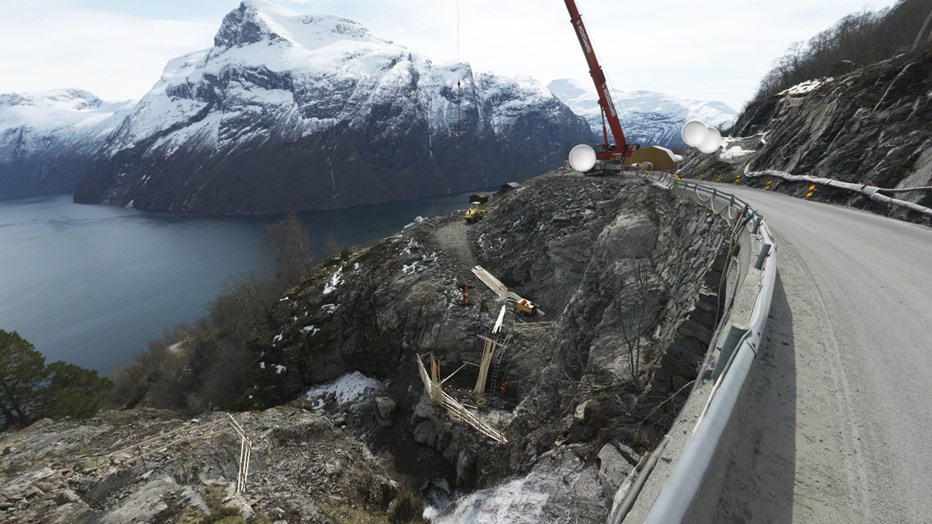 Streketunnelen under arbeid Streketunnelen under arbeid