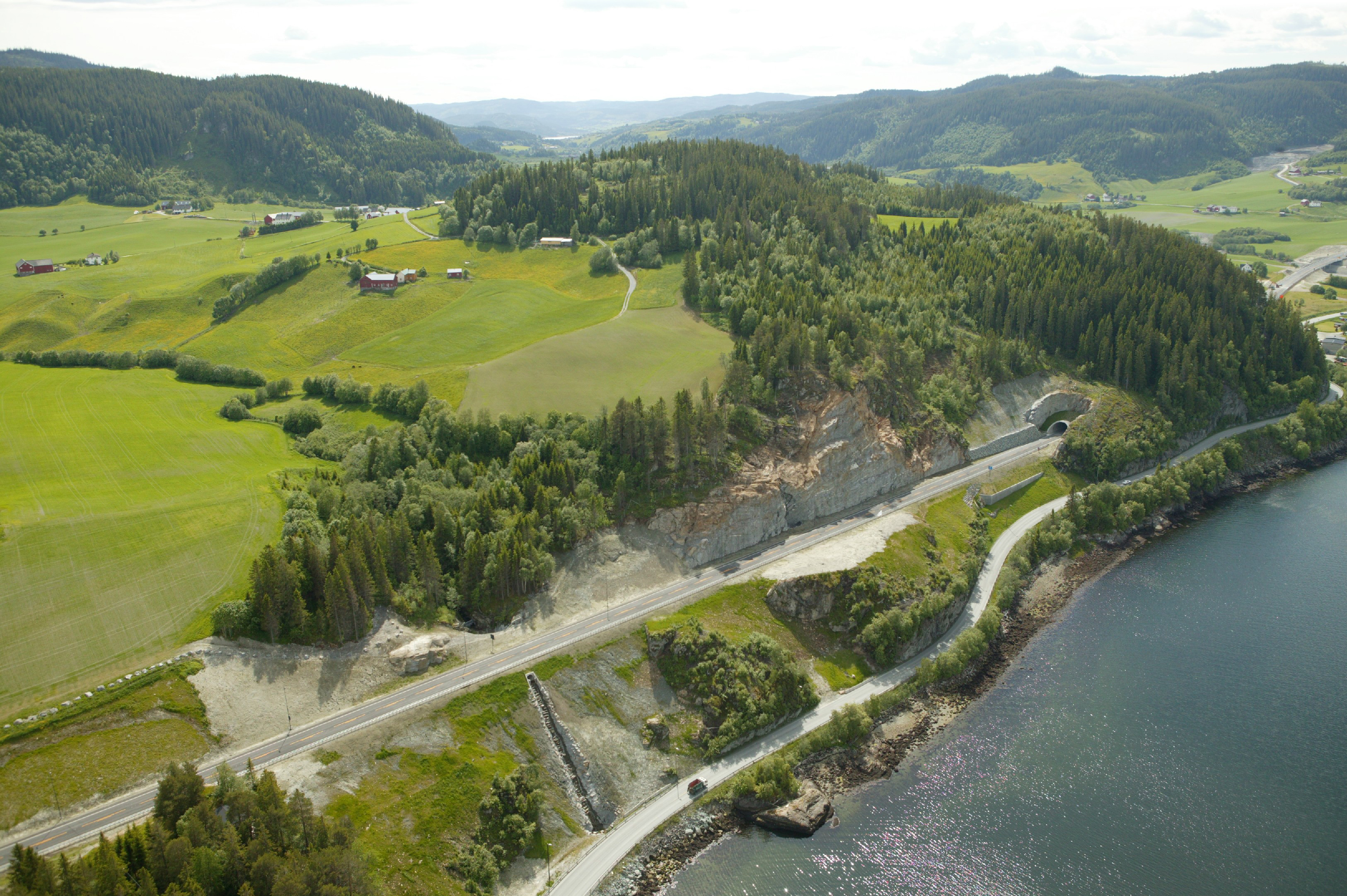 Flyfoto over en av strekningene