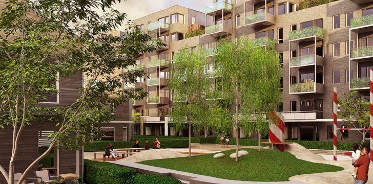 Inne i blant blokkene