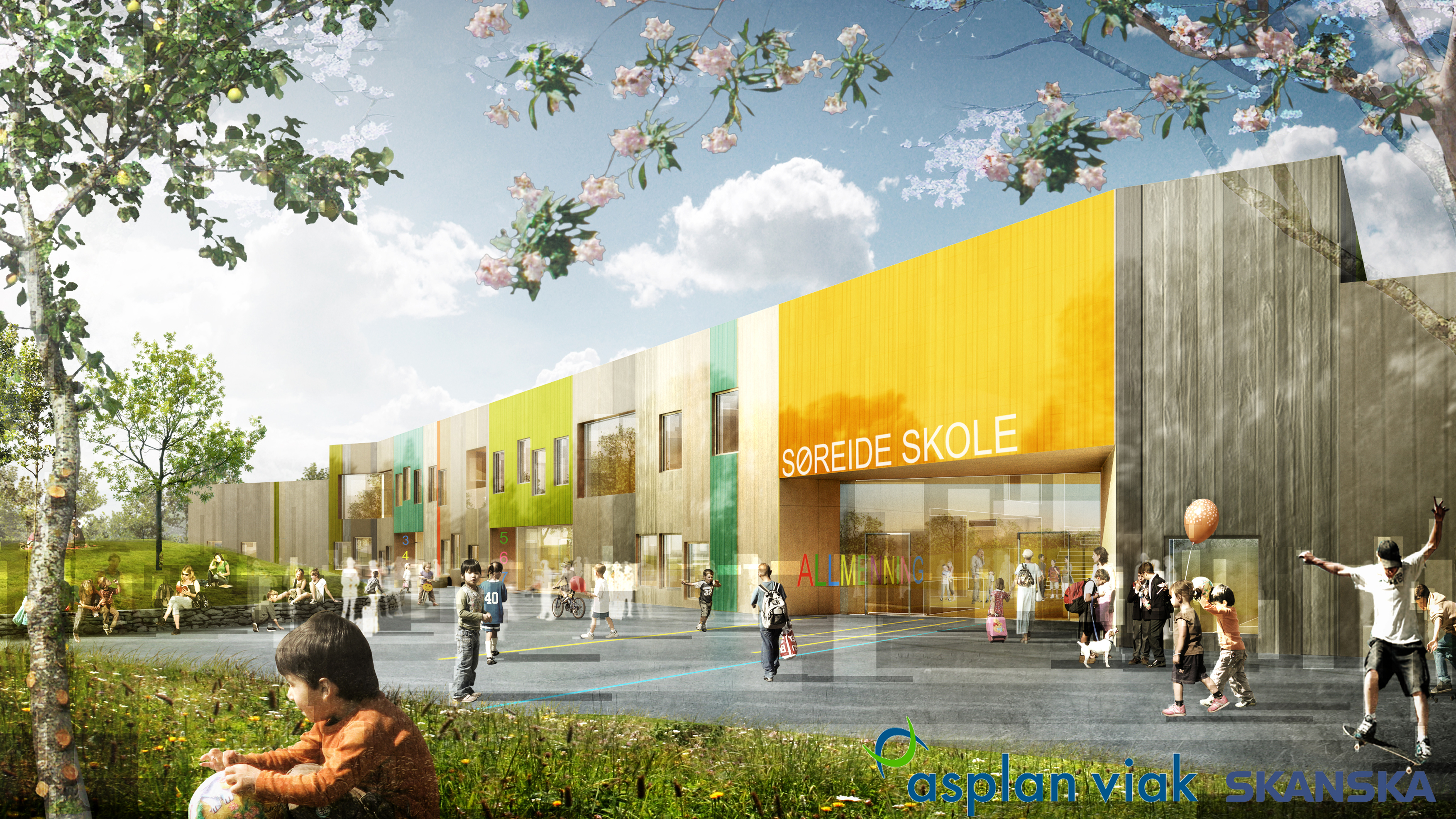 Søreide skole - skissetegning