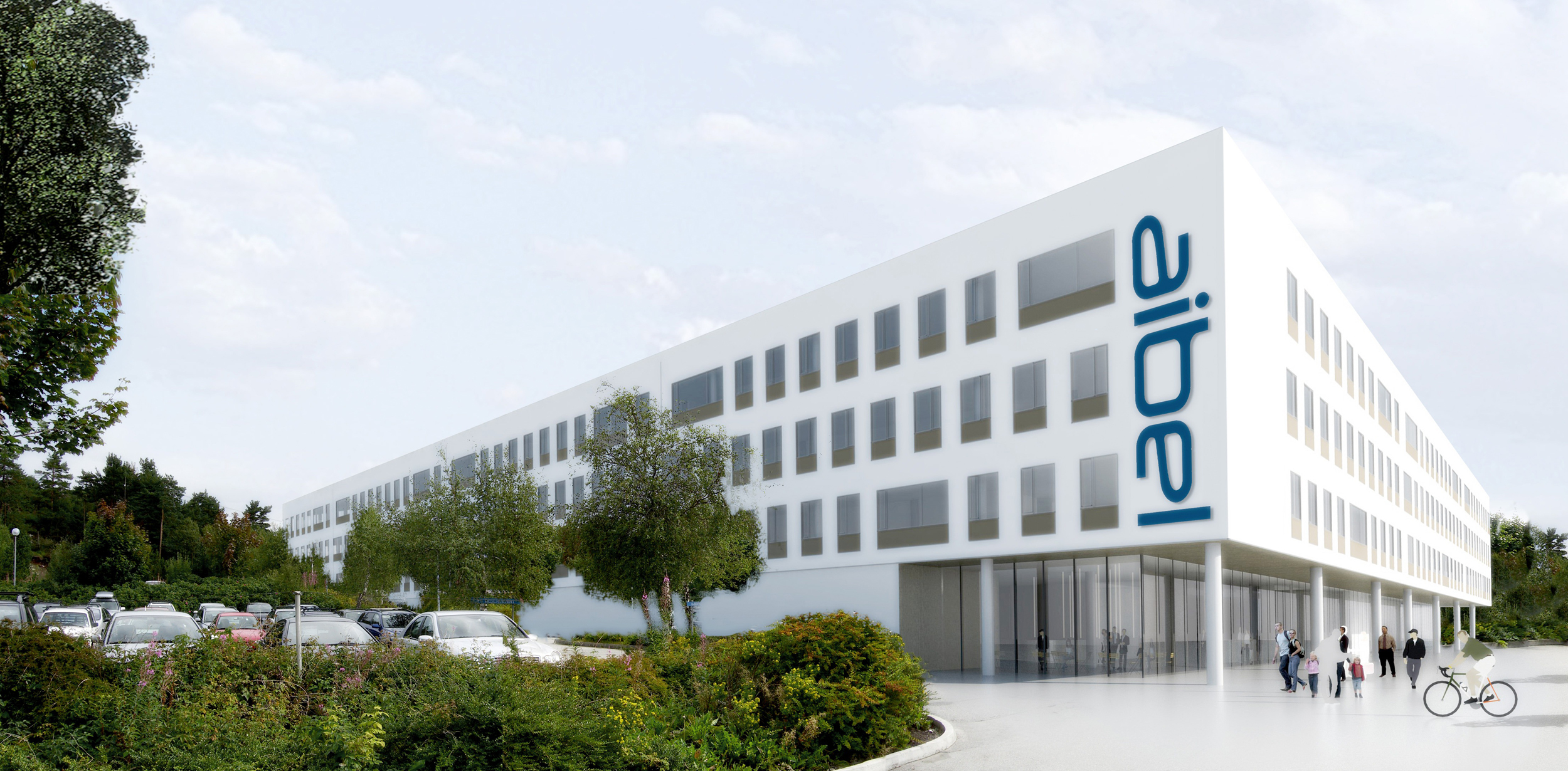 Skissetegning av kontorbygget