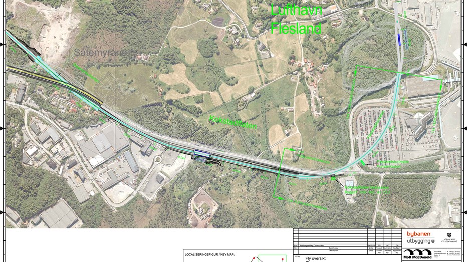 Planskisse over strekningen Planskisse over strekningen