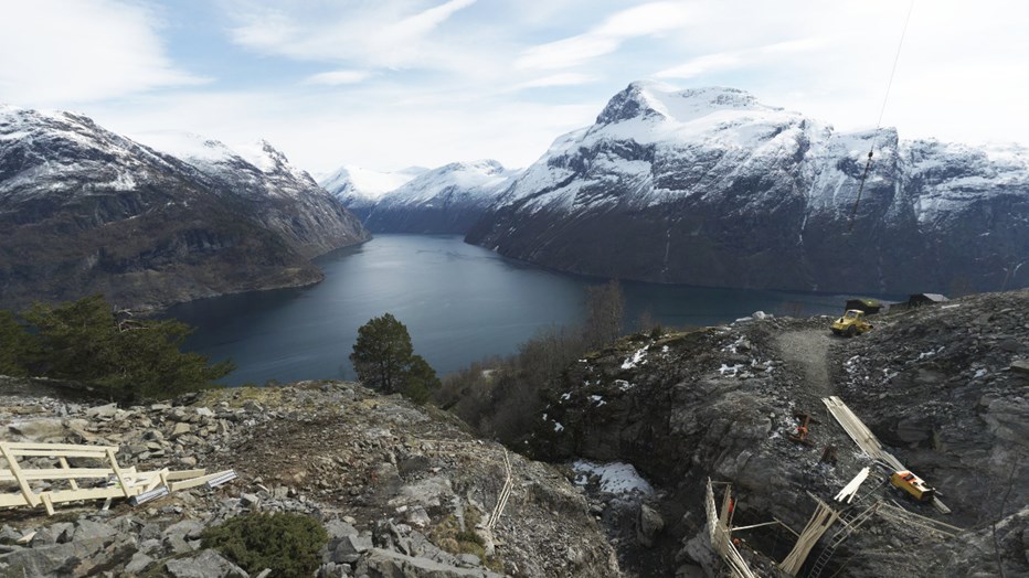 Utsikt fra prosjektområdet Utsikt fra prosjektområdet