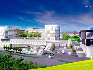 Skisse av kjøpesenteret