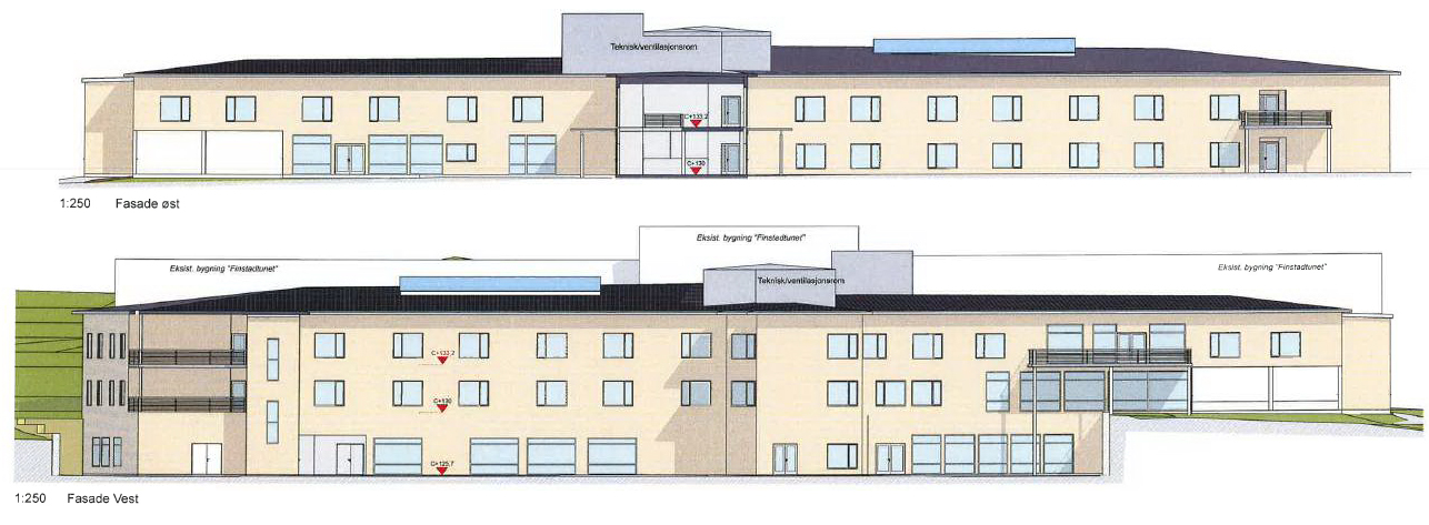 Skisser av Finstadtun Sykehjem