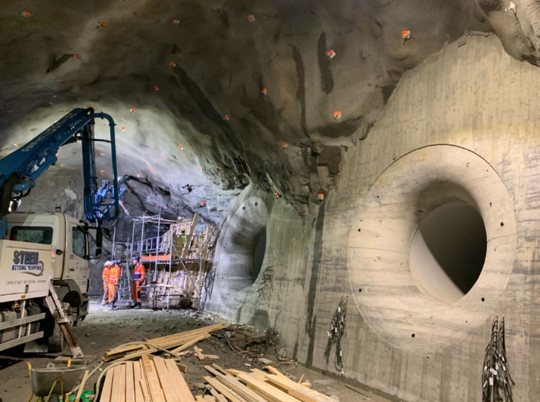 Støping av siste tilløpsrør