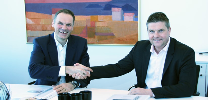 T.v. Klaus-Anders Nysteen, Entra Eiendom og Anders Danielsson, Skanska T.v. Klaus-Anders Nysteen, Entra Eiendom og Anders Danielsson, Skanska