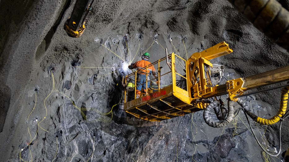 Klargjøring for tunnelsprengning Klargjøring for tunnelsprengning