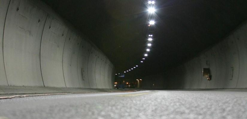 Brekketunnelen på E39 med LED belysning Brekketunnelen på E39 med LED belysning