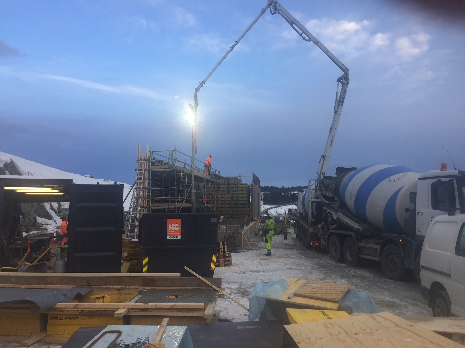 Støp teknisk bygg Strømnes - mars 2018