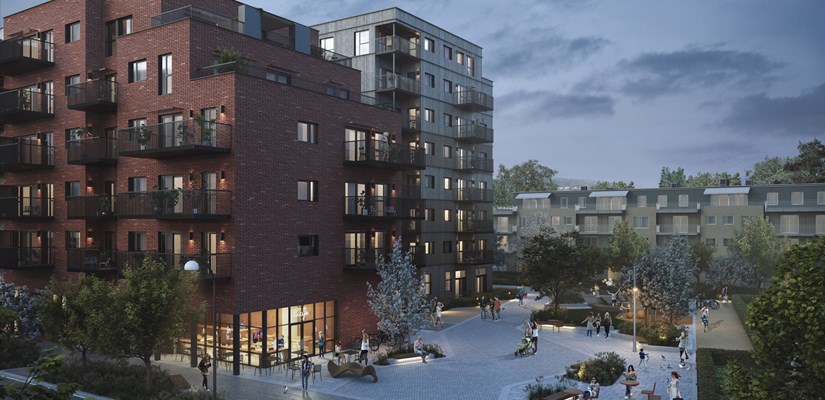Nå starter byggingen av Aveny Vest i Lillestrøm Nå starter byggingen av Aveny Vest i Lillestrøm