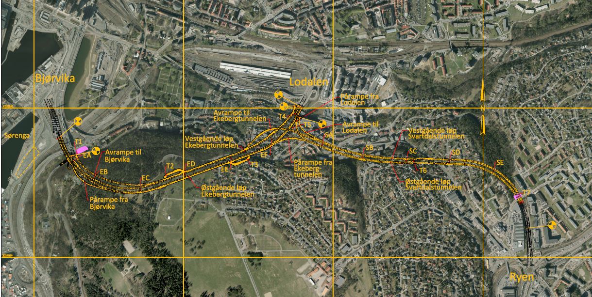 svartdalstunnelen kart E18 Ekeberg  og Svartdalstunnelen, tunnelrehabilitering |  